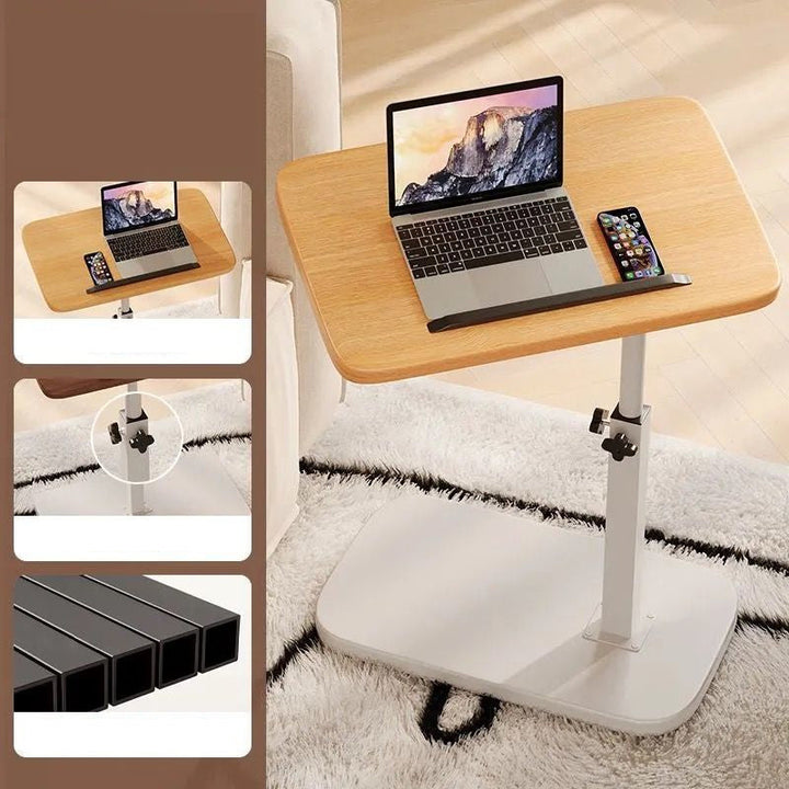 Höjdjusterbart rullande laptopbord med 360° vridbar bordsskiva, 45–80 cm, 30 kg bärkraft