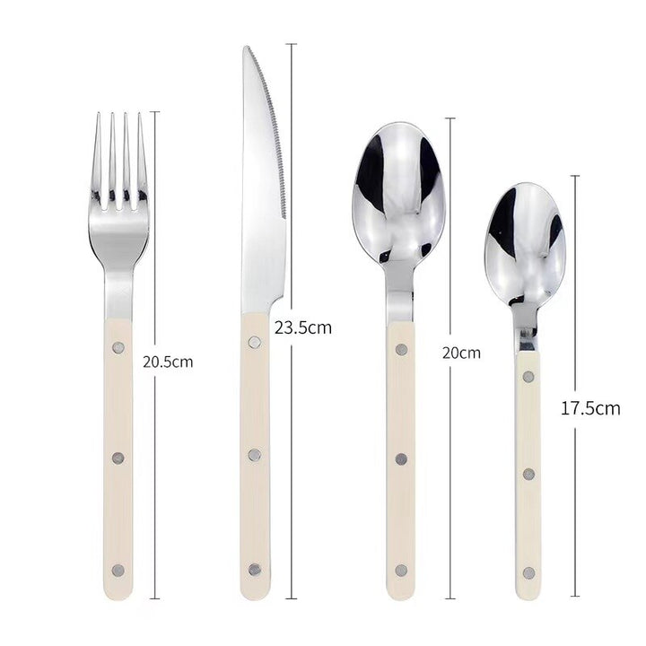 Bestickset i rostfritt stål med 24 delar och graverad design – BistroLine