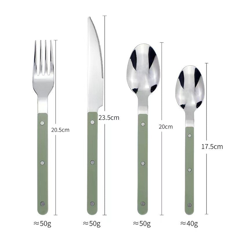Bestickset i rostfritt stål med 24 delar och graverad design – BistroLine