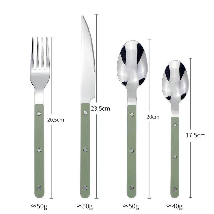 Bestickset i rostfritt stål med 24 delar och graverad design – BistroLine
