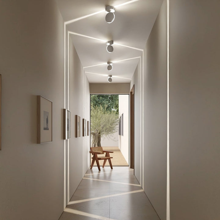 LED-vägglampa med spotfunktion | 360° vridbart lamphuvud | fyrkantig ljuskägla