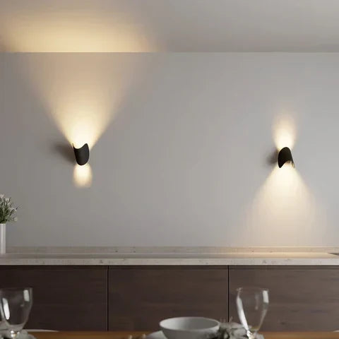 Justerbar LED-vägglampa upp/ner – varmt stämningsljus, modern design