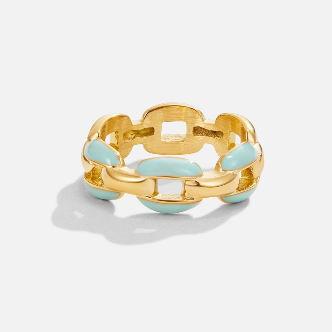 Elegant silverring med kedjelänkar och förfinad detalj