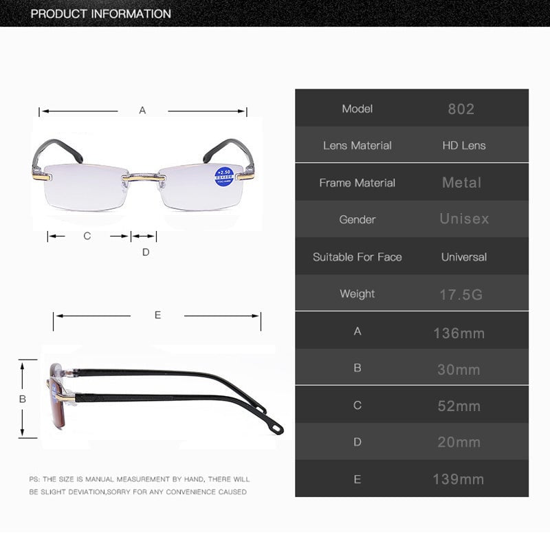 Multifokala Läsglasögon med Blåljusfilter – VisionPlus