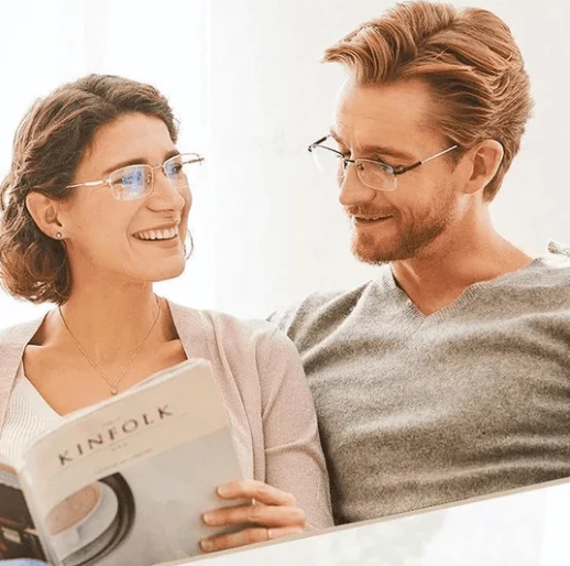 Multifokala Läsglasögon med Blåljusfilter – VisionPlus