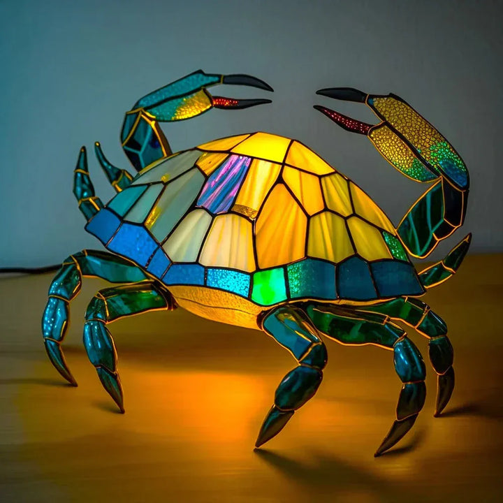 Djurlampa i konstnärlig mosaikglas – färg och stämning i hemmet