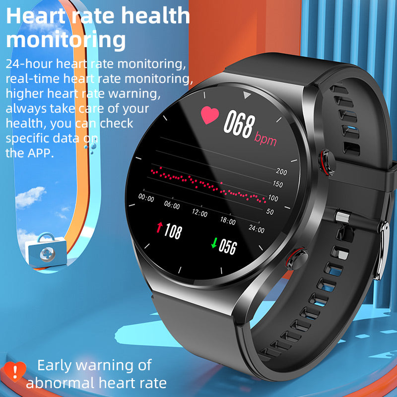 Blodsockermätning med ett klick|Blodsocker, blodtryck, EKG|EKG HRV Pulsövervakning Smart Hälsoklocka