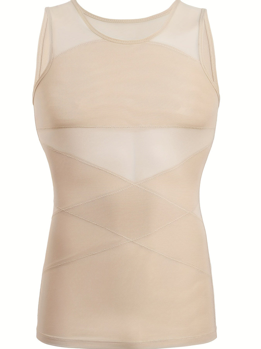 Shapewear-linne för herr med magkontroll, ärmlöst undertröja