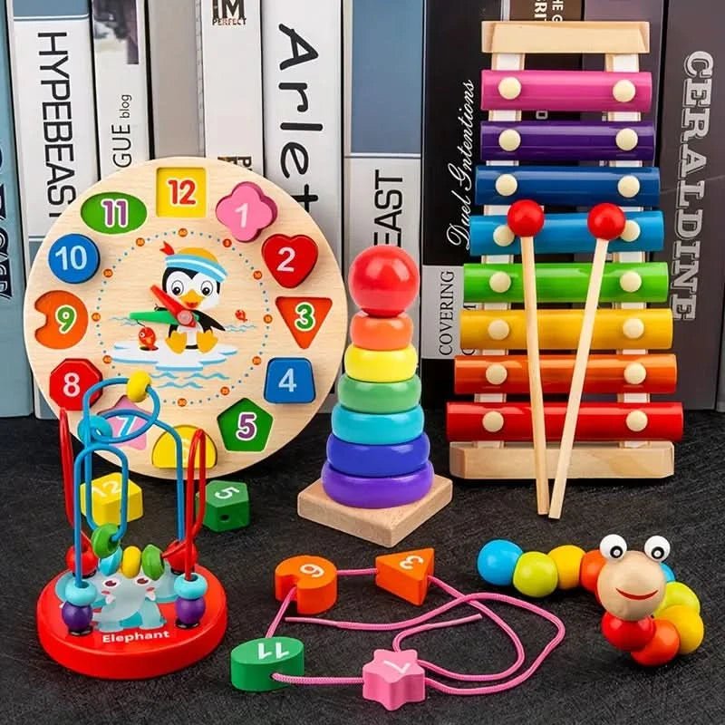 EduQuest 5-i-1 Montessori-set – Kreativt lärande för spädbarn från 6 månader