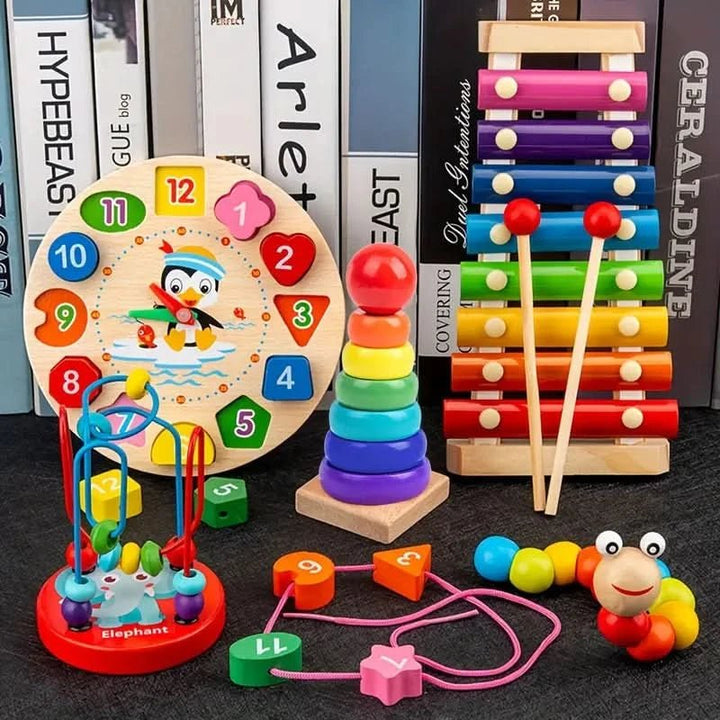 EduQuest 5-i-1 Montessori-set – Kreativt lärande för spädbarn från 6 månader