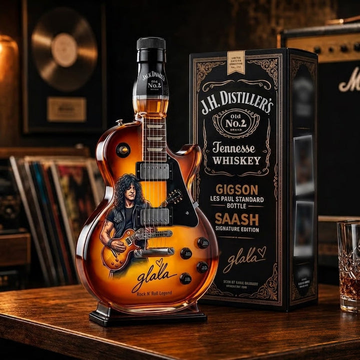 RockSpirit – Vintage Sunburst-gitarrfigur för flaskdekoration