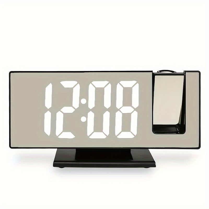 Digital projektionsväckarklocka med stor LED-display och multifunktionell alarmfunktion