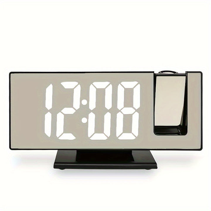 Digital projektionsväckarklocka med stor LED-display och multifunktionell alarmfunktion