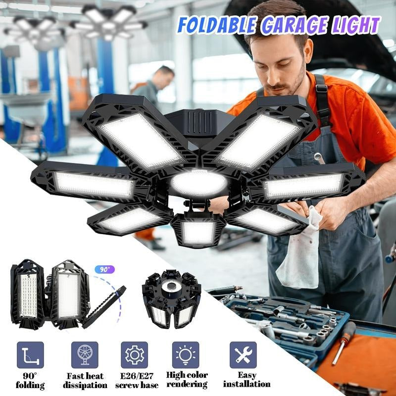 Justerbar LED-panellampa 6500K E26/E27 – lampa för garage och verkstad