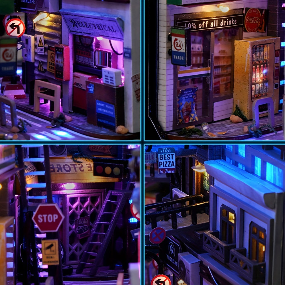 Cyberpunk gör-det-själv-arkadskåp – 3D-modell för hemdekoration med belysning