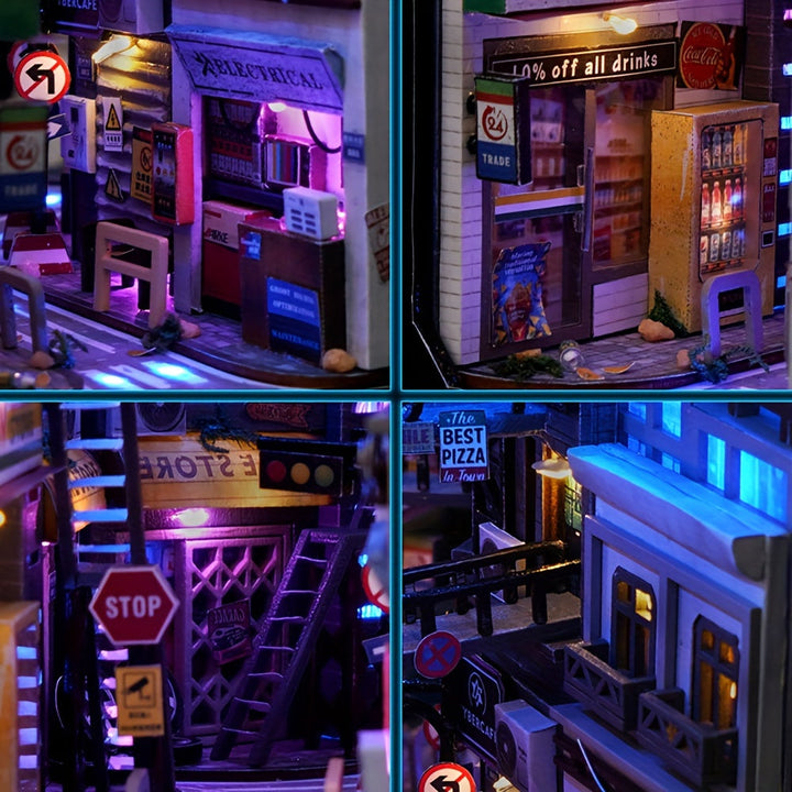 Cyberpunk gör-det-själv-arkadskåp – 3D-modell för hemdekoration med belysning