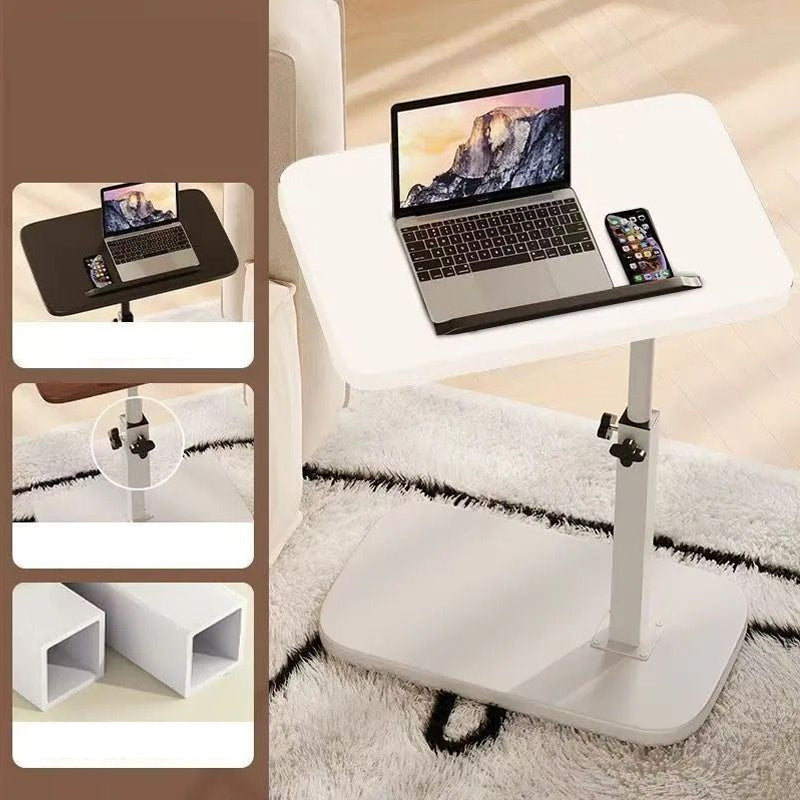Höjdjusterbart rullande laptopbord med 360° vridbar bordsskiva, 45–80 cm, 30 kg bärkraft