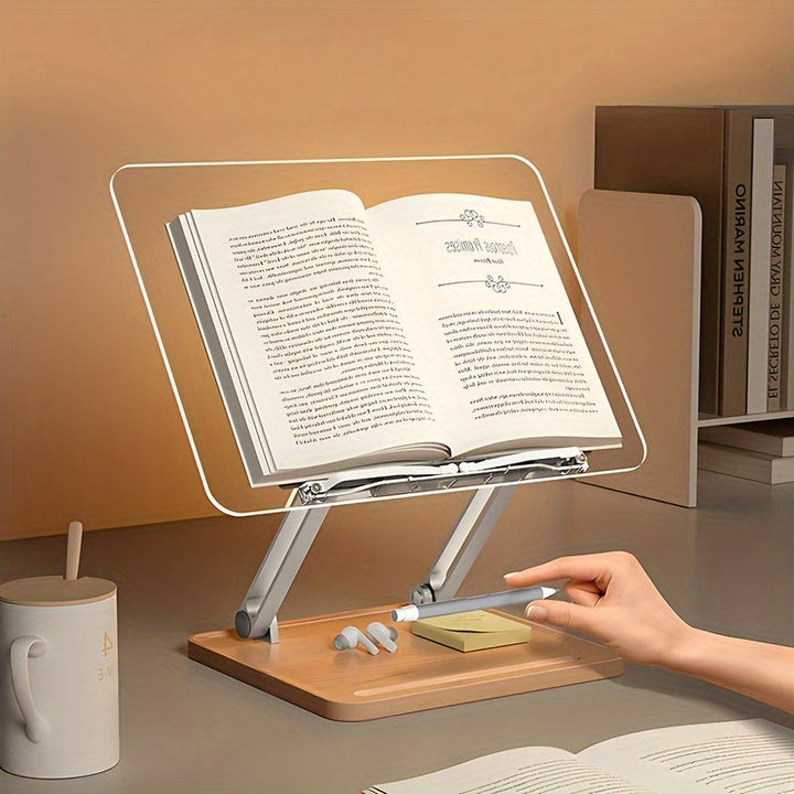 Ergonomiskt läsställ i akryl – justerbart och stilrent