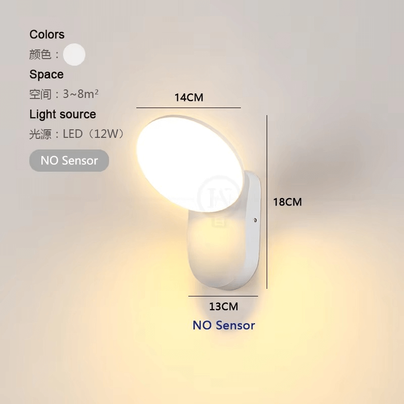 Smart LED-vägglampa med rörelsesensor