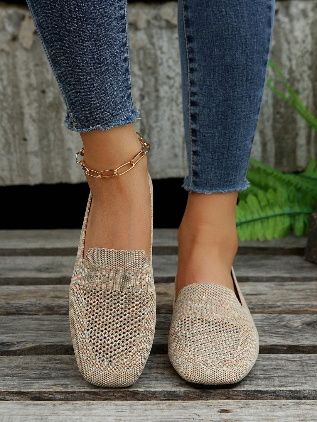 Ortopediska slip-on-sneakers för dam med mjuk innersula och andningsaktiv mesh