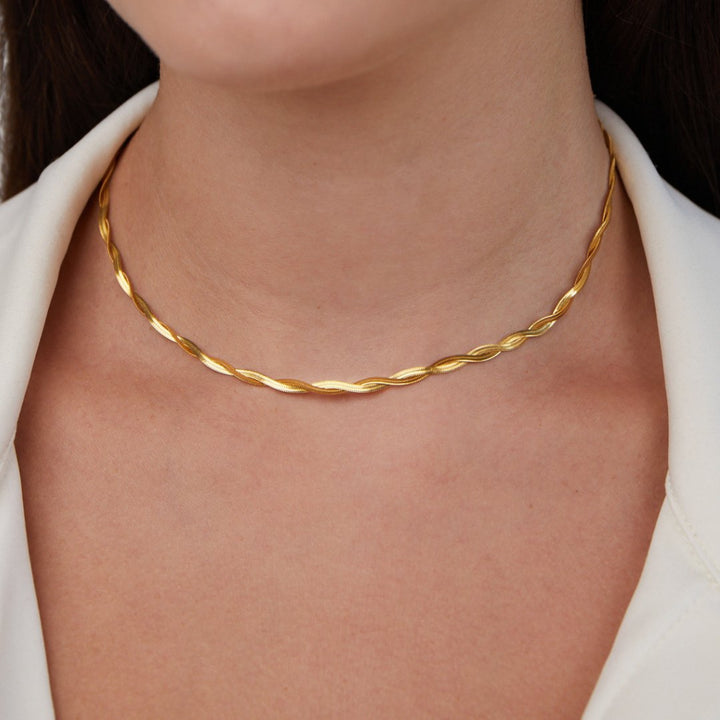 Chiara Twist Snake Chain-halsband