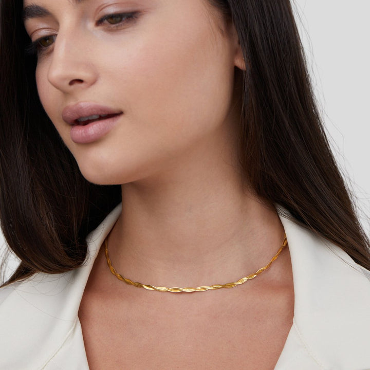 Chiara Twist Snake Chain-halsband