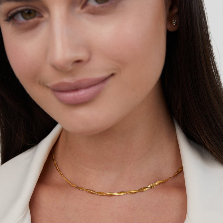 Chiara Twist Snake Chain-halsband