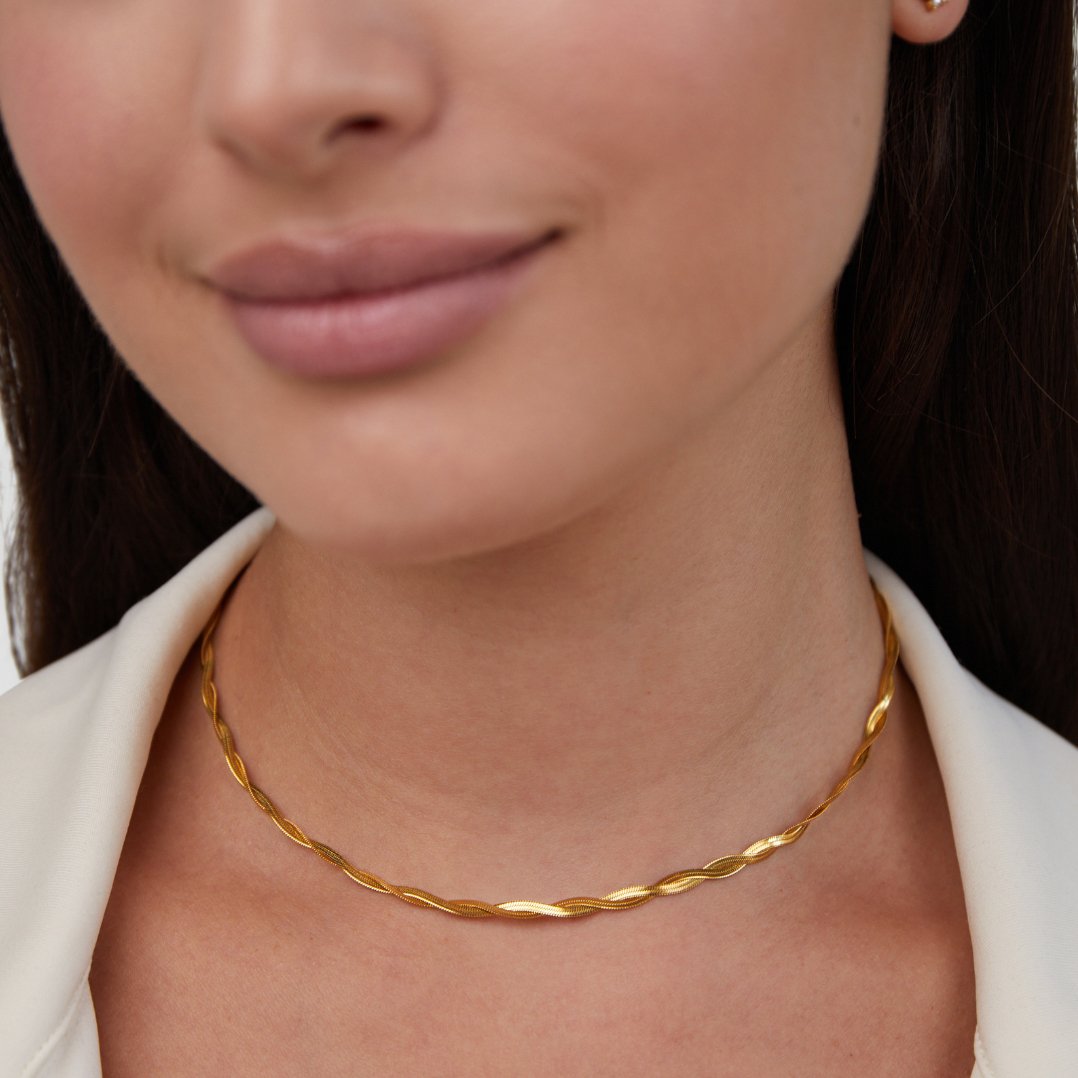 Chiara Twist Snake Chain-halsband