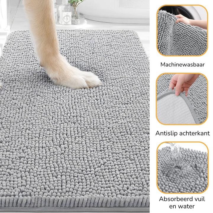 Absorberande halkfri hunddörrmatta för smutsiga tassar