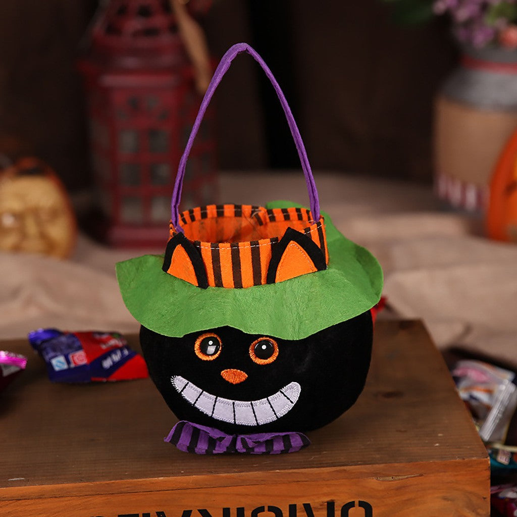 Söt Halloween-godisväska med pumpamönster, bärbar handväska, cosplay-rekvisita, presentkorg, barnpresenter — bild 2