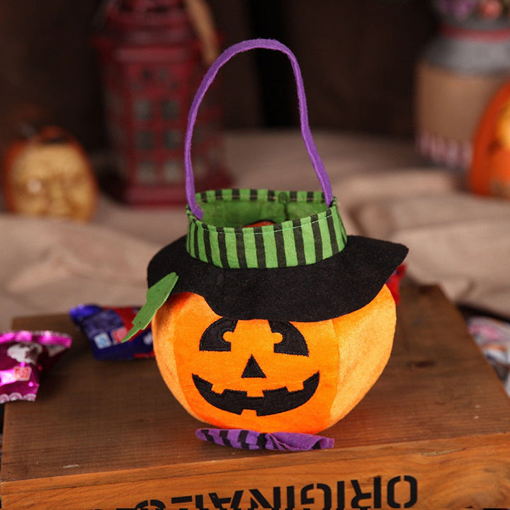 Söt Halloween-godisväska med pumpamönster, bärbar handväska, cosplay-rekvisita, presentkorg, barnpresenter — bild 3