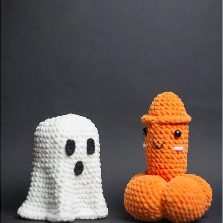 Handgjorda virkade Halloween-pumpa- och spökdekorationer — bild 3
