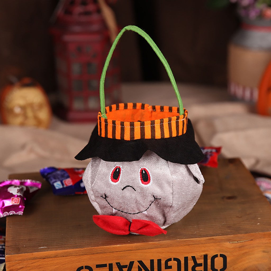 Söt Halloween-godisväska med pumpamönster, bärbar handväska, cosplay-rekvisita, presentkorg, barnpresenter — bild 4