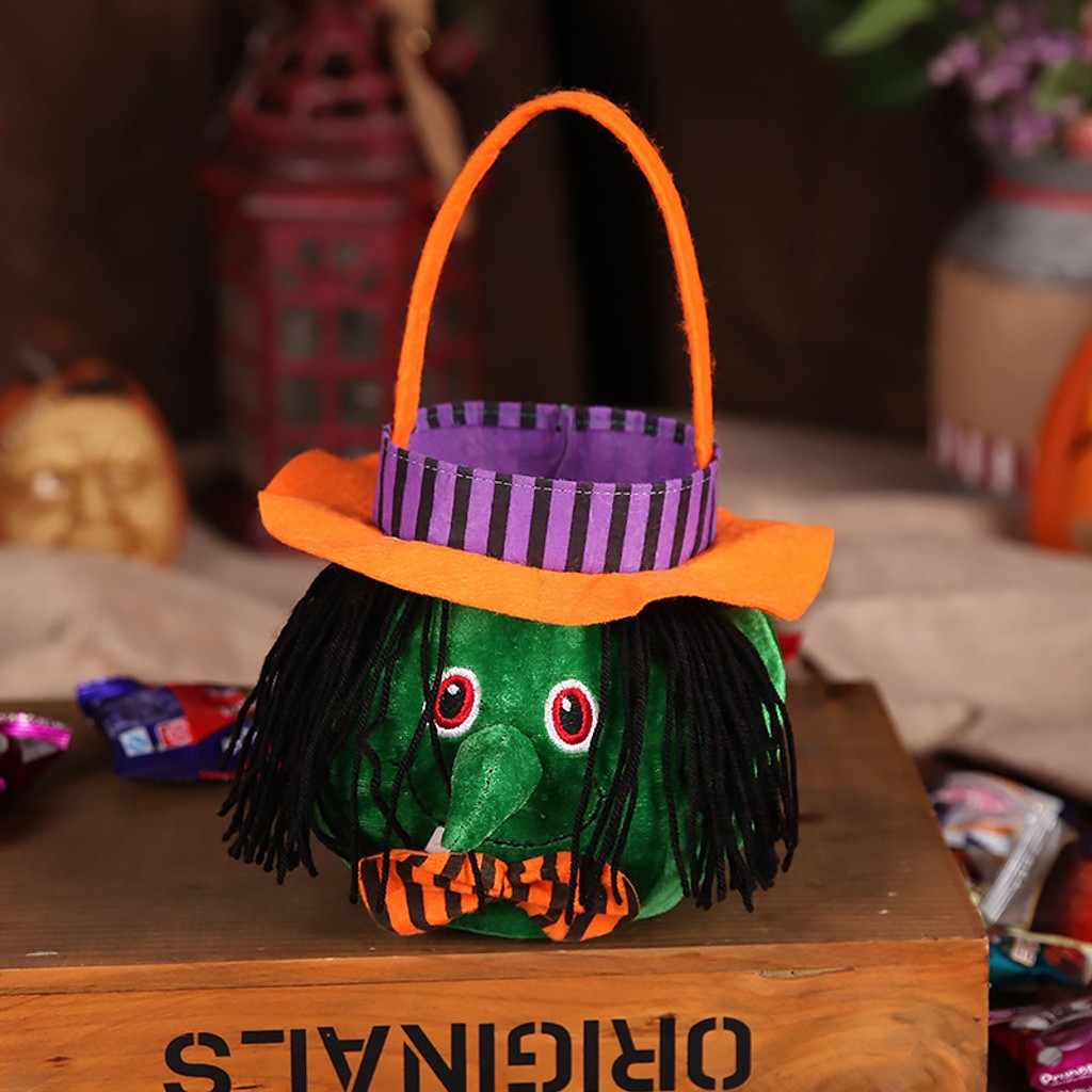 Söt Halloween-godisväska med pumpamönster, bärbar handväska, cosplay-rekvisita, presentkorg, barnpresenter — bild 5