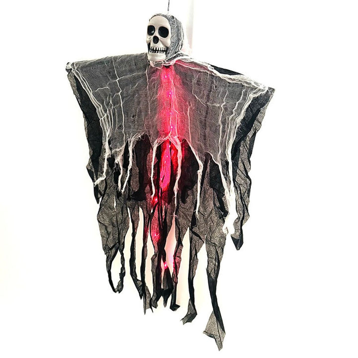Halloweendekorationer Skräck Hängande Spöke Skalle Skelettrekvisita Perfekt För Hem Utomhus Trädgård Festtillbehör Festivaldekorationer — bild 11