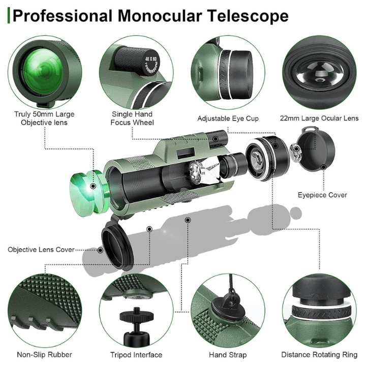 Kompakt monokulär 8x ultrazoom