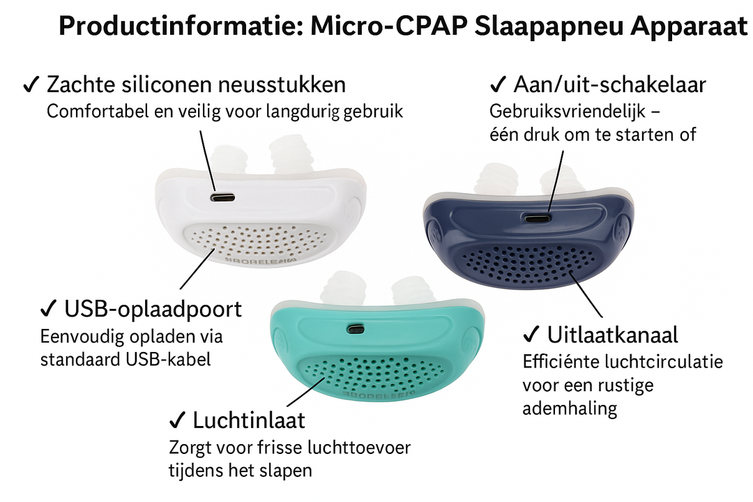 Micro-CPAP-enhet mot sömnapné – Perfekt för resor