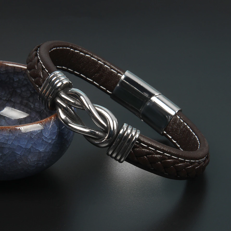 Infinity-armband | Läderarmband med knut