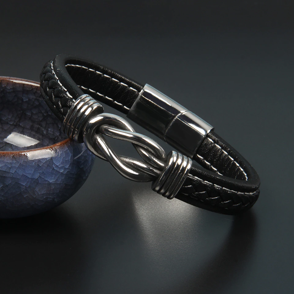 Infinity-armband | Läderarmband med knut