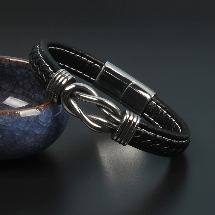 Infinity-armband | Läderarmband med knut
