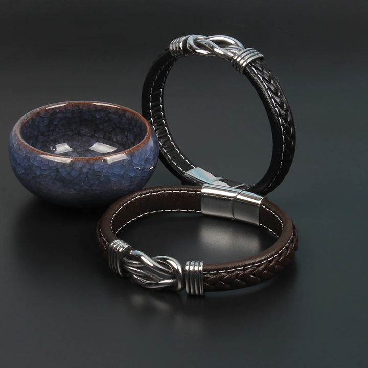 Infinity-armband | Läderarmband med knut