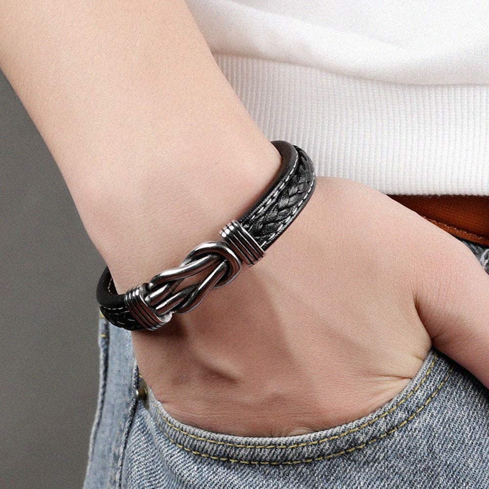 Infinity-armband | Läderarmband med knut