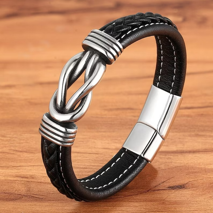 Infinity-armband | Läderarmband med knut