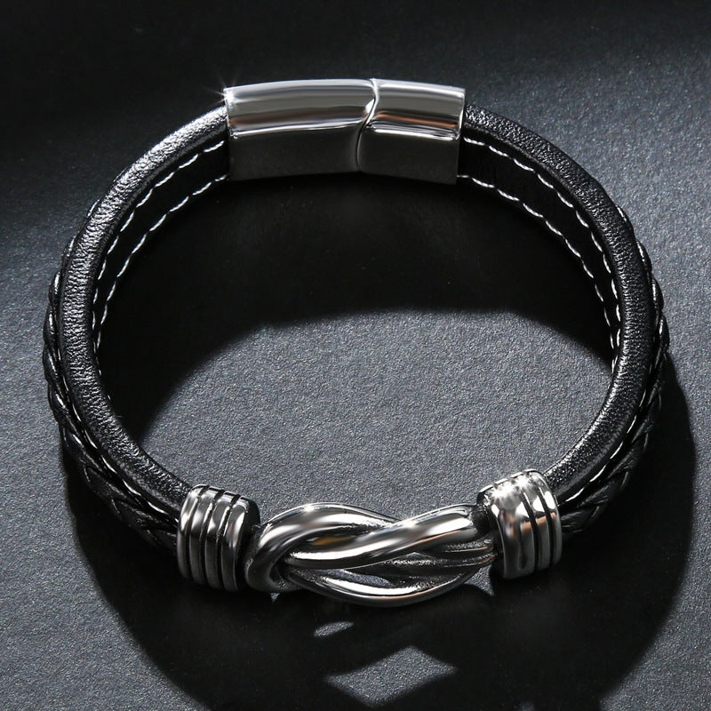 Infinity-armband | Läderarmband med knut