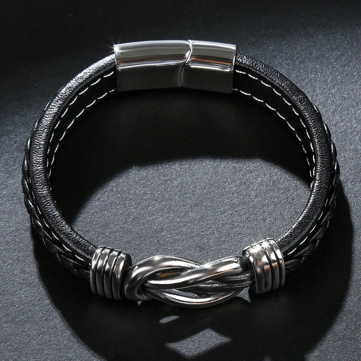 Infinity-armband | Läderarmband med knut