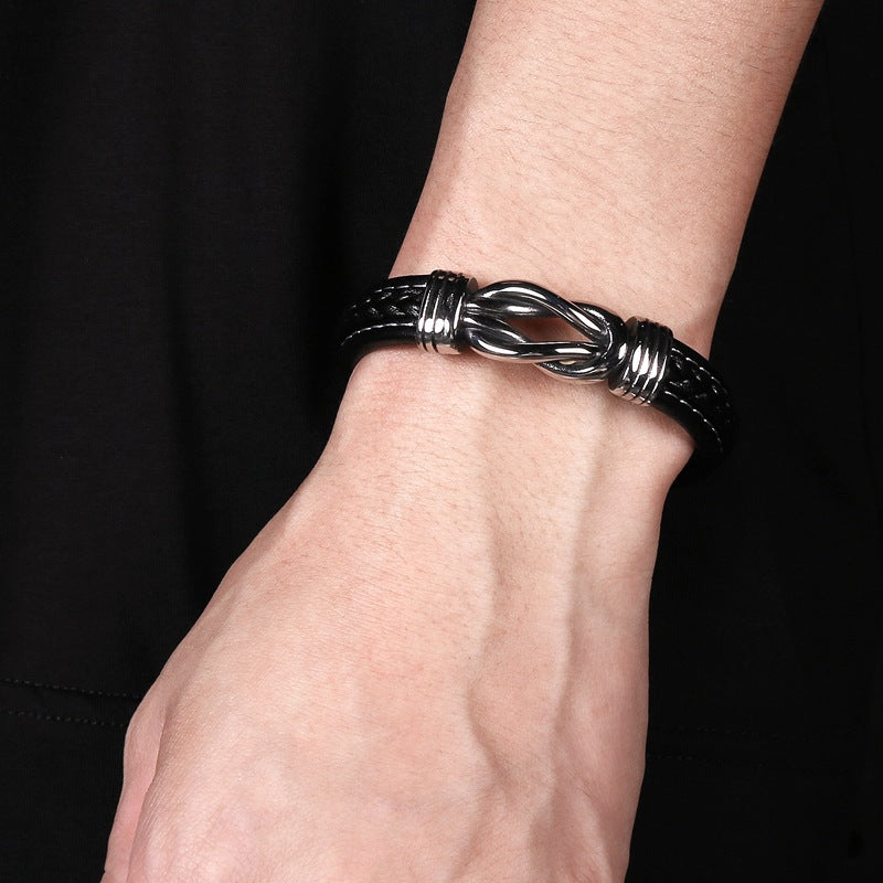Infinity-armband | Läderarmband med knut