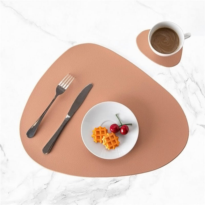 Vattenavvisande placemat-set i läder - Tablevo
