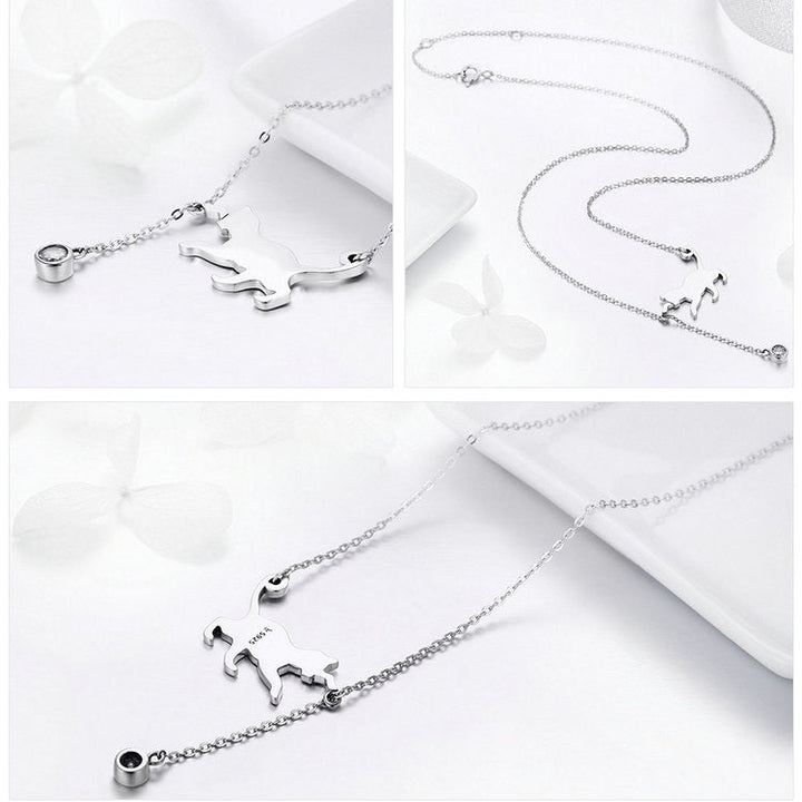 Söt Katt Halsband med Hänge