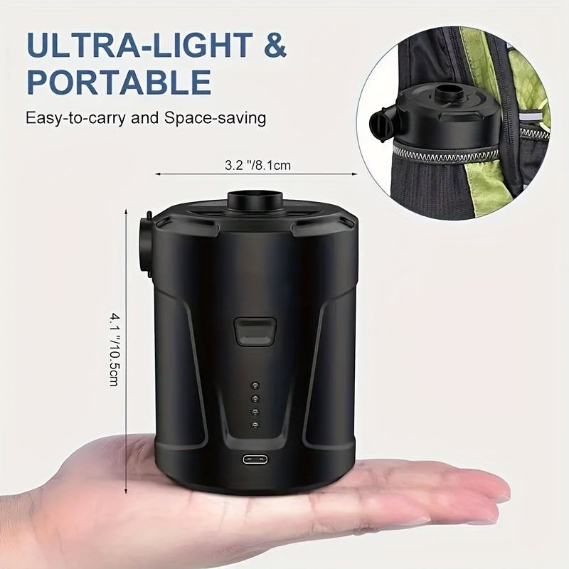 Bärbar USB-luftpump – Kompakt trådlös pump för utomhusbruk