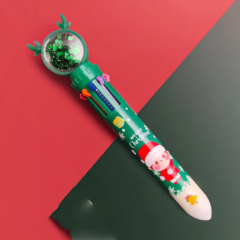 Julkulspetspenna 10 färger